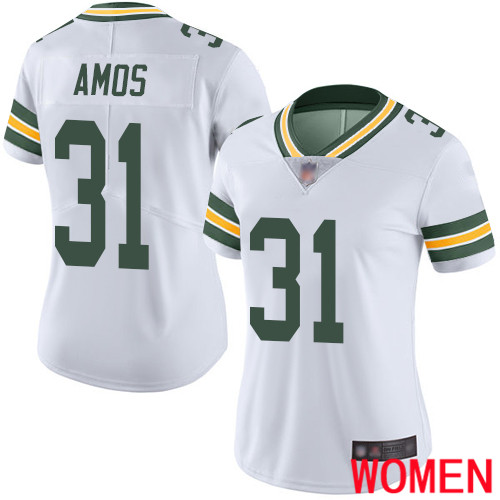Green Bay Packers Limited White Women 31 Amos Adrian Road Jersey Nike NFL Vapor Untouchable